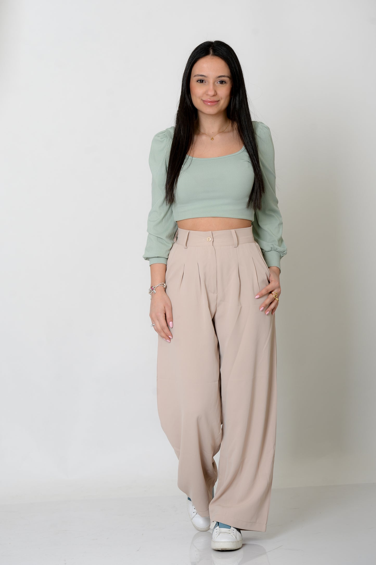 Petite Wide-Leg Trousers