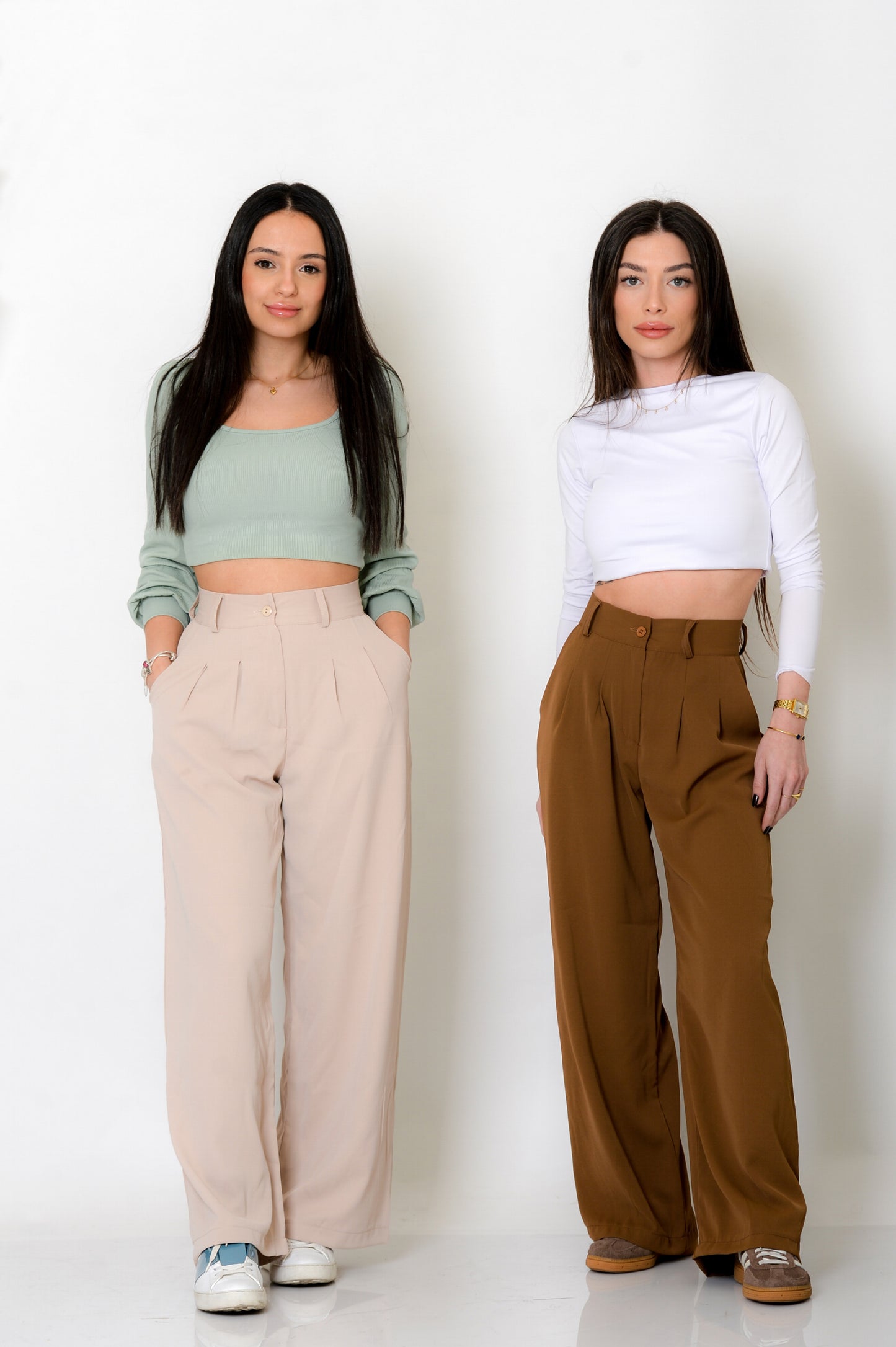 Petite Wide-Leg Trousers