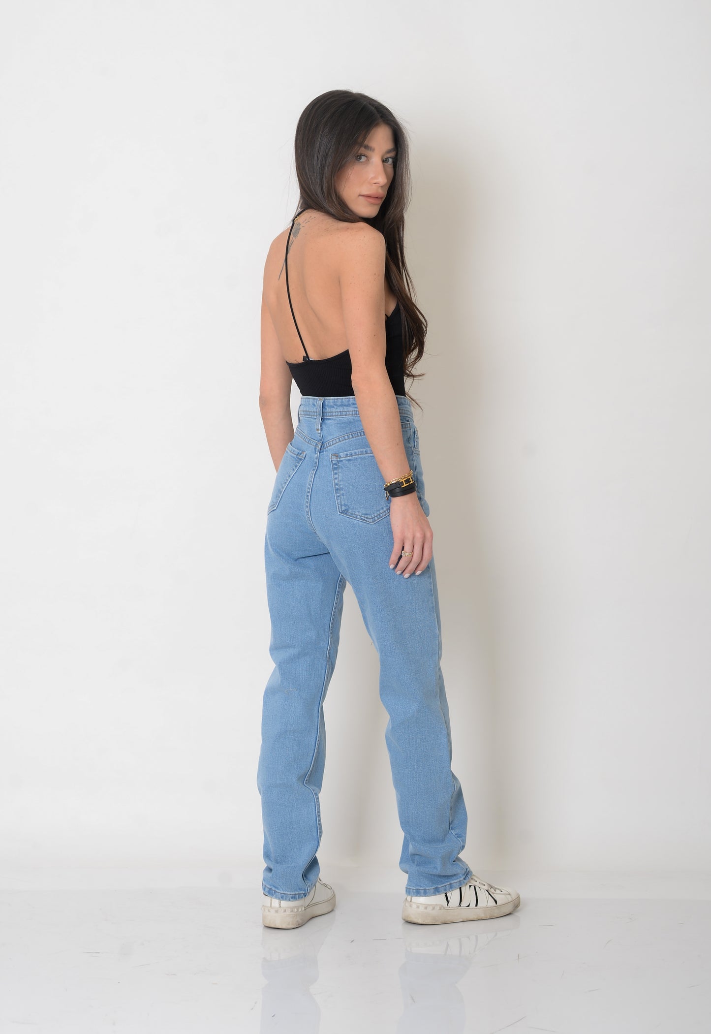 High Waist Straight-Leg Jeans
