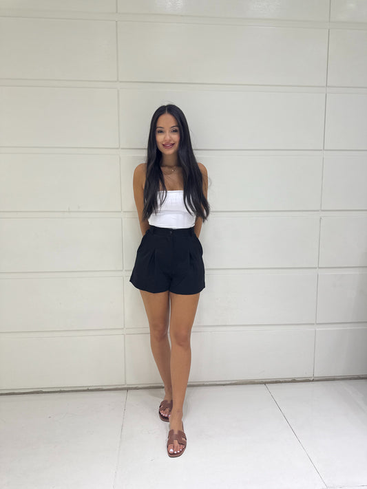 Petite Pleated Shorts