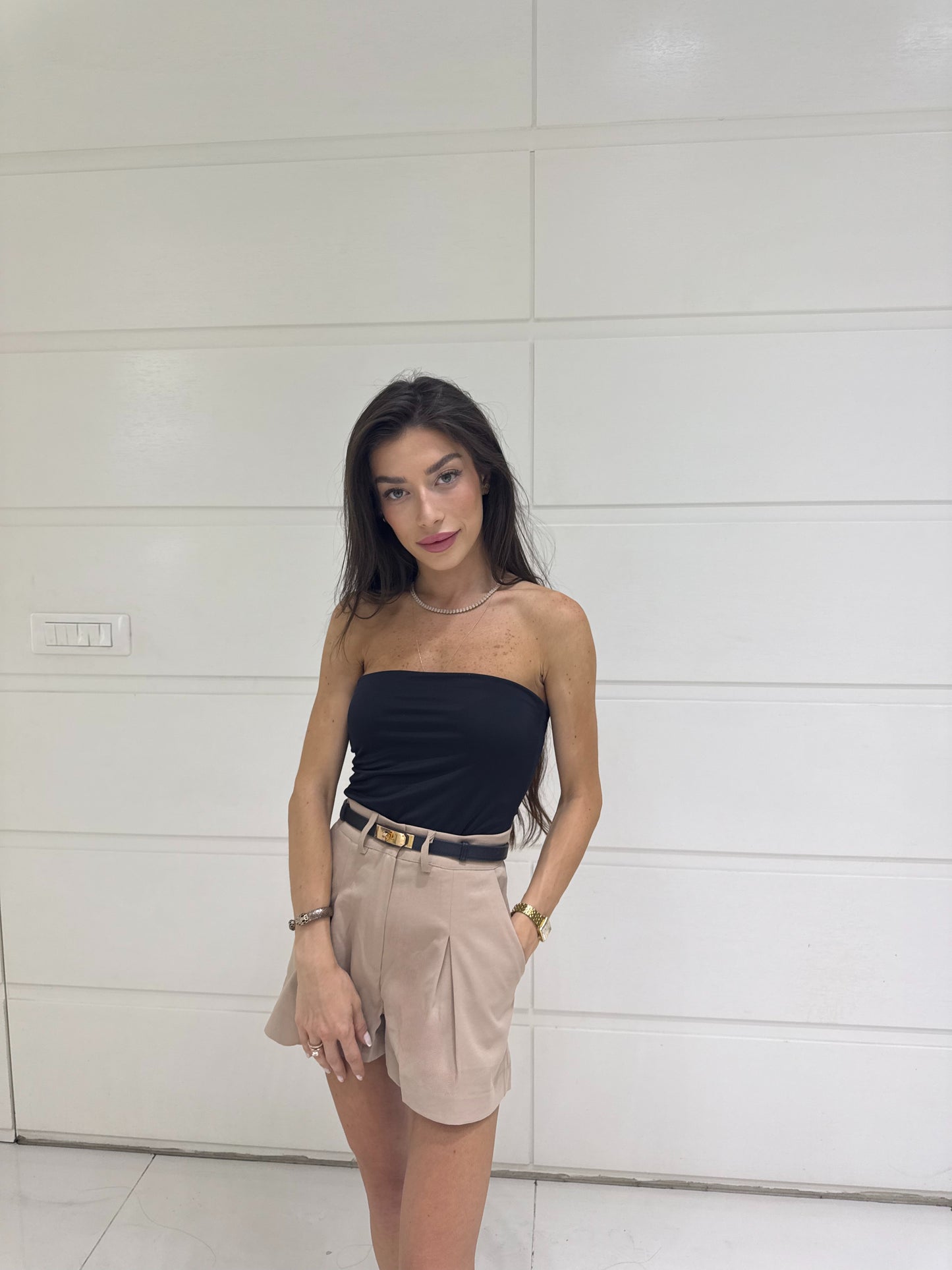 Petite Pleated Shorts