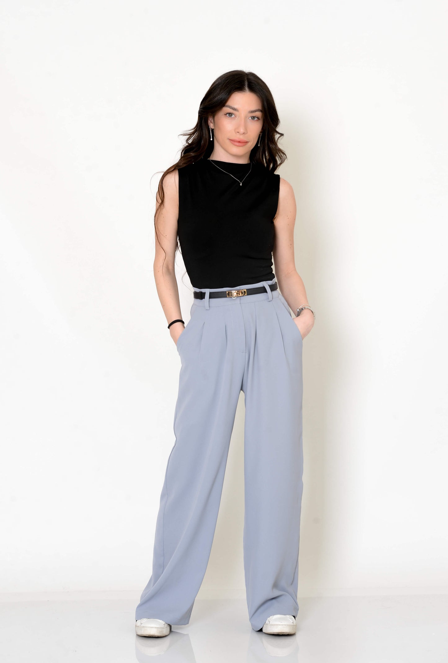 Petite Wide-Leg Trousers