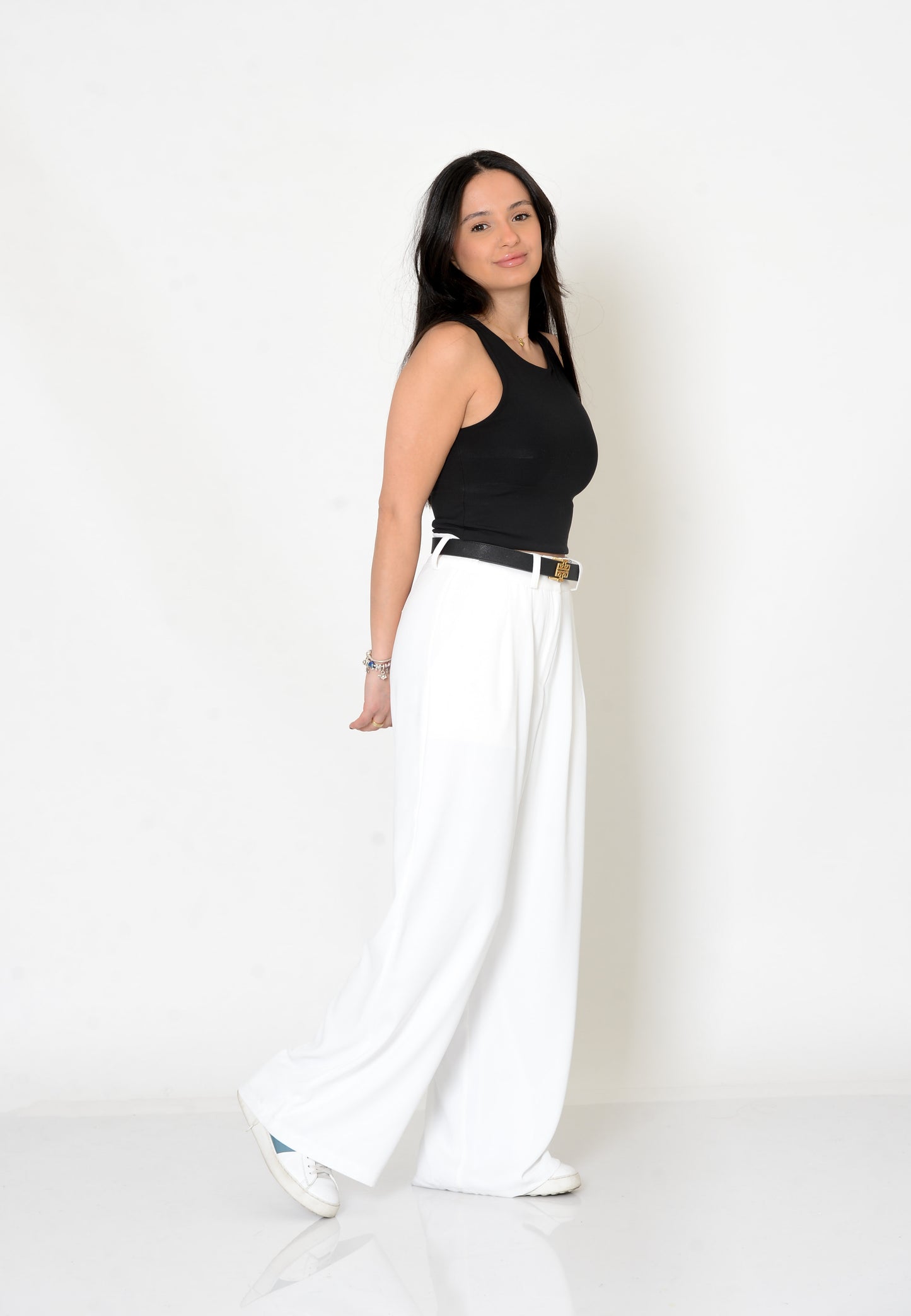 Petite Wide-Leg Trousers