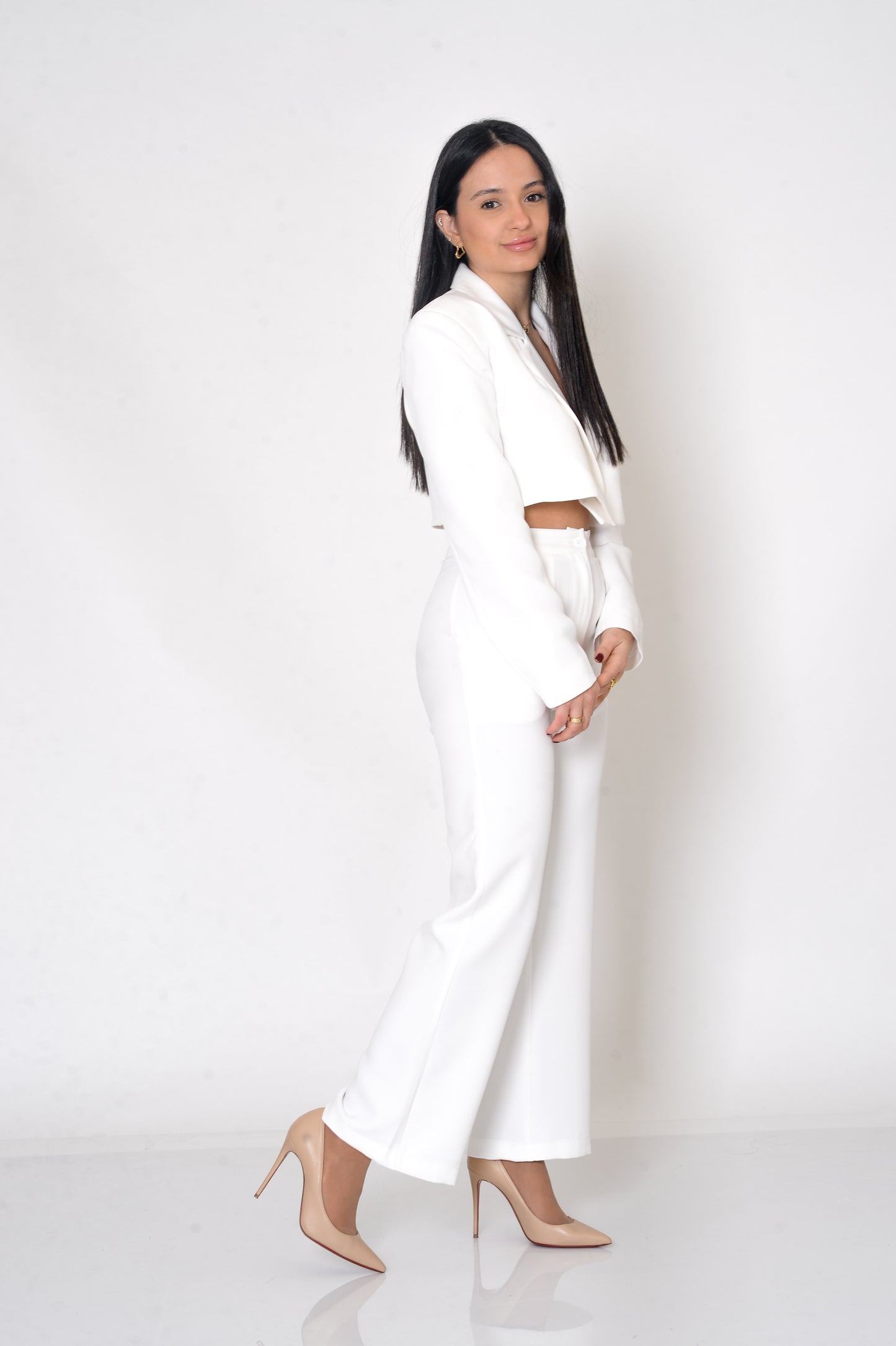 Cropped Power Blazer