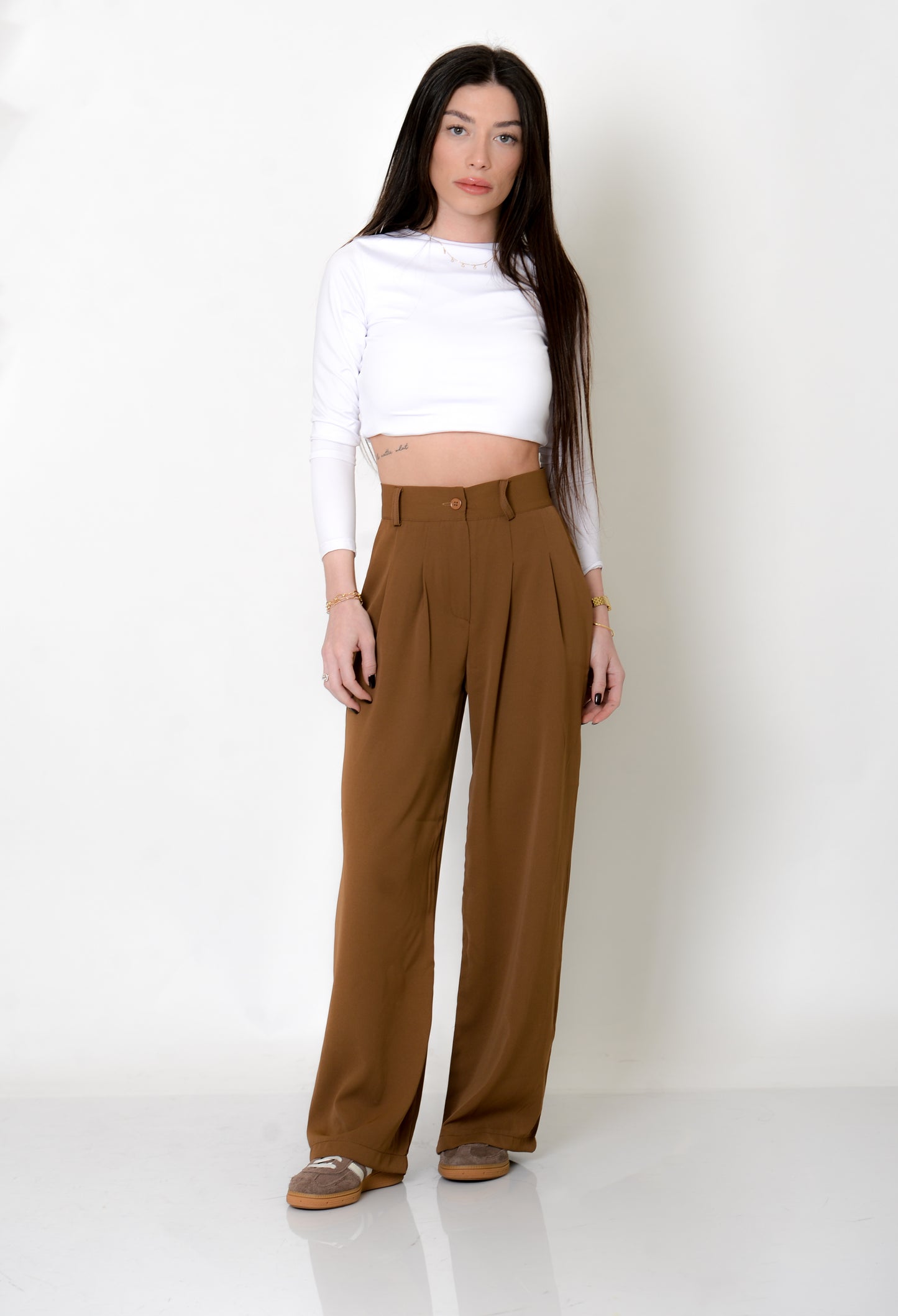 Petite Wide-Leg Trousers