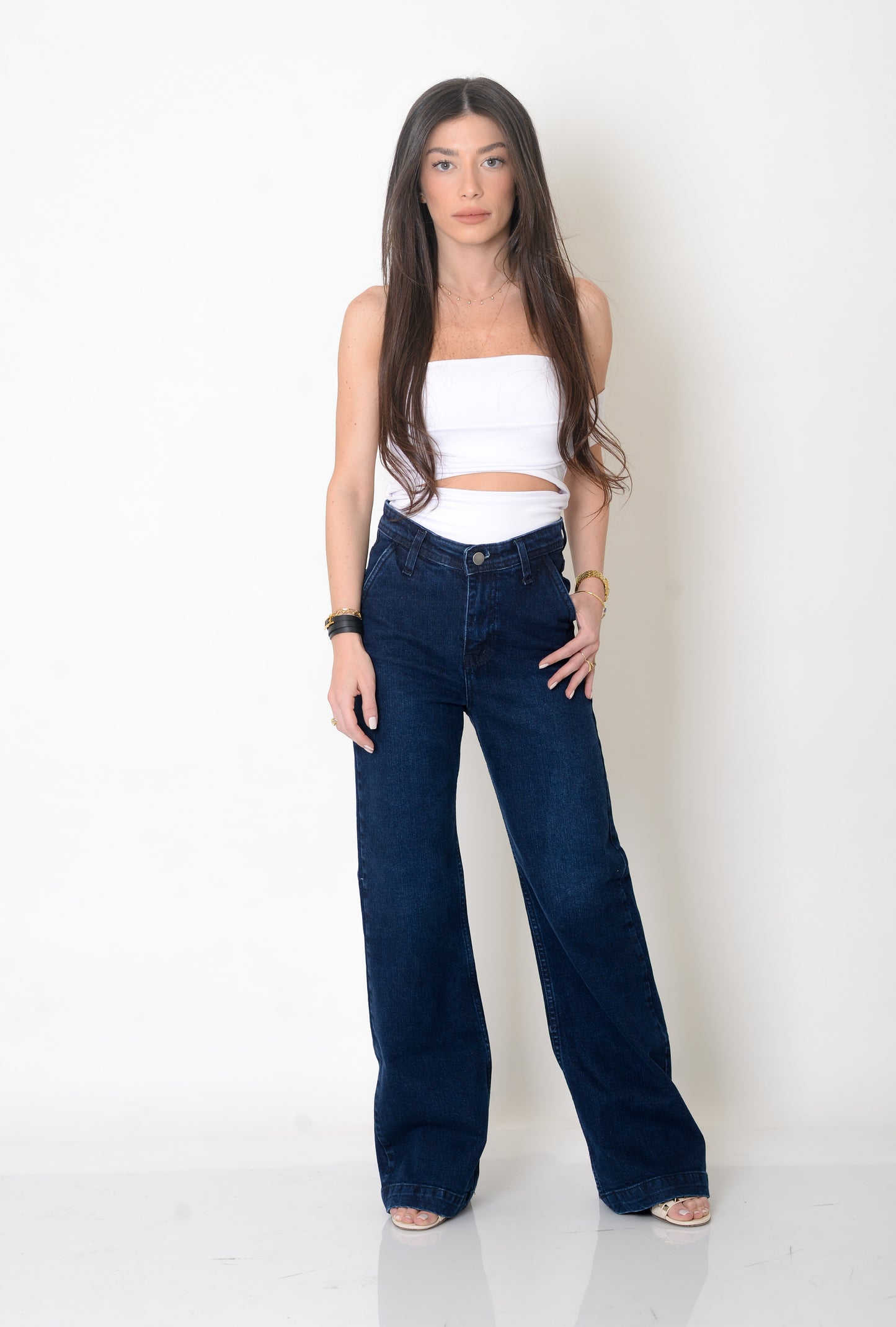 High Waist Wide-Leg Jeans